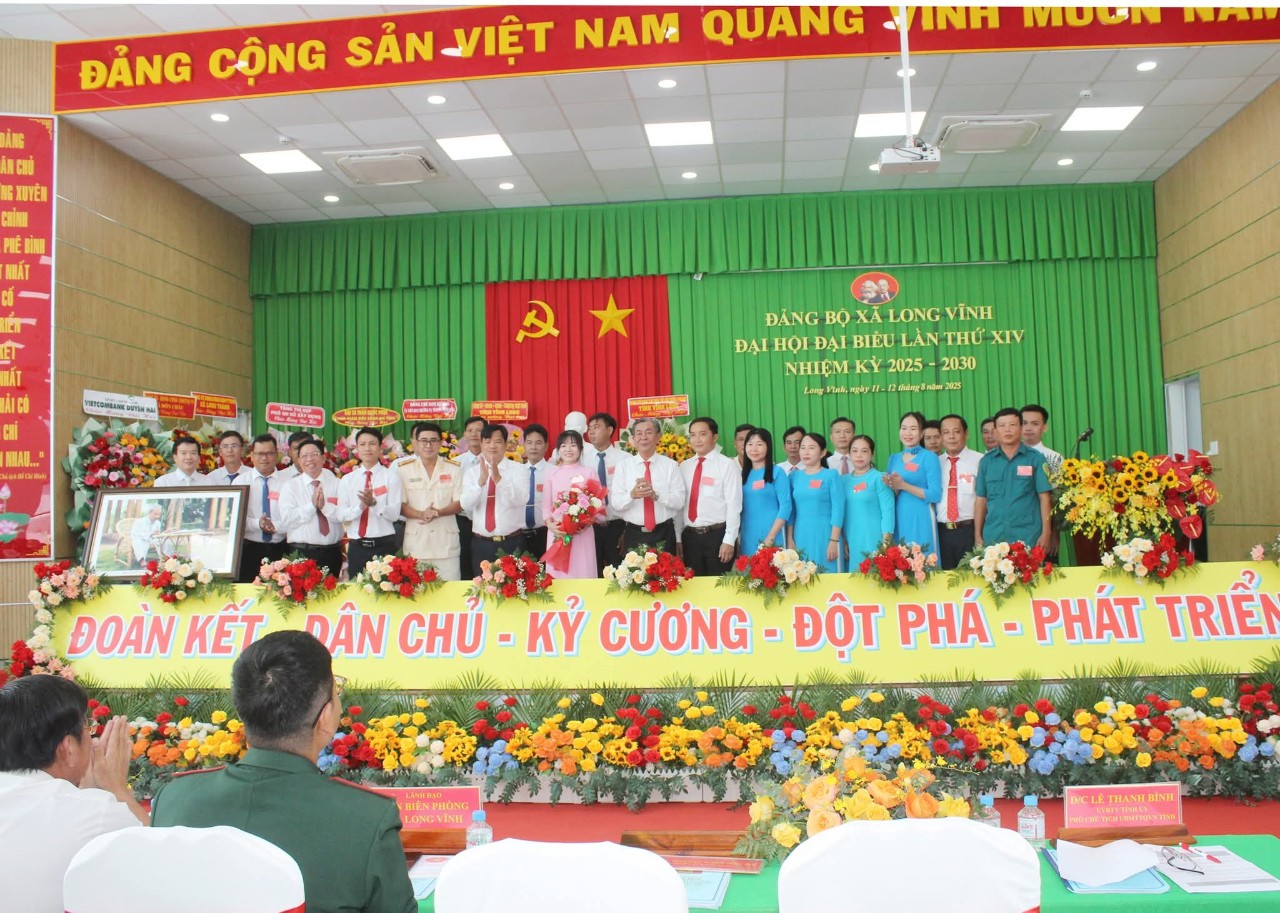 Xã Long Vĩnh tổ chức thành công Đại hội đại biểu Đảng bộ xã Long Vĩnh lần thứ XIV, nhiệm kỳ 2025 - 2030.