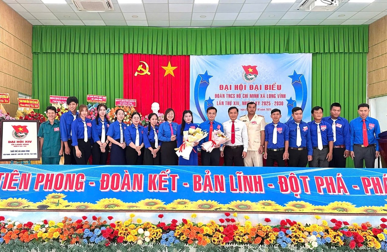Đại hội Đại biểu Đoàn thanh niên cộng sản Hồ Chí Minh xã Long Vĩnh lần thứ XIV, nhiệm kỳ 2025 - 2030 thành công tốt đẹp