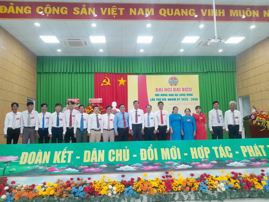 Đại hội đại biểu Hội Nông dân xã Long Vĩnh lần thứ XIV, nhiệm kỳ 2025 - 2030 thành công tốt đẹp