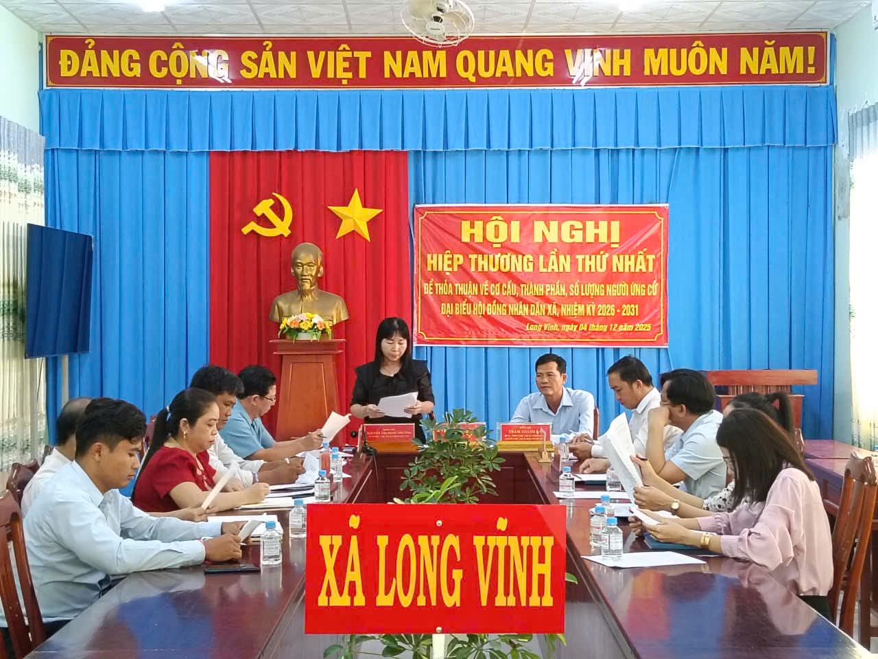 Ban Thường trực Ủy ban Mặt trận Tổ quốc Việt Nam xã Long Vĩnh tổ chức Hội nghị hiệp thương lần thứ nhất
